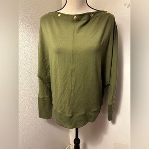 Stella & Dot Long Dolman Sleeve Slouchy Snap Top